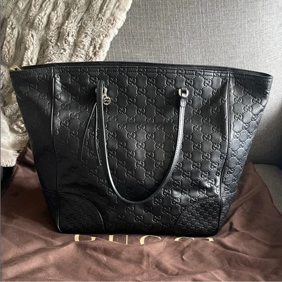 Gucci Black Microguccissima Large Tote Bag - Picture 1 of 9